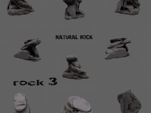 rock set Modello 3D