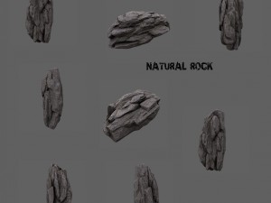 rock set Modello 3D