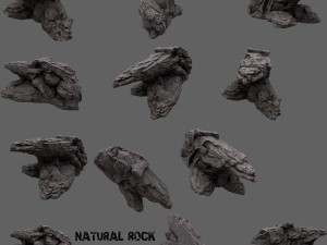 rock set Modello 3D