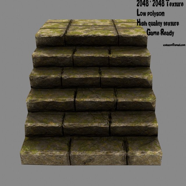 stairway Model 3D .c4d .max .obj .3ds .fbx .stl .blend 