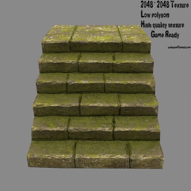 stairway 3D Model .c4d .max .obj .3ds .fbx .stl .blend 