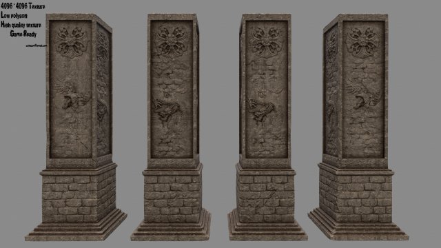 pillr 3D Model .c4d .max .obj .3ds .fbx .stl .blend