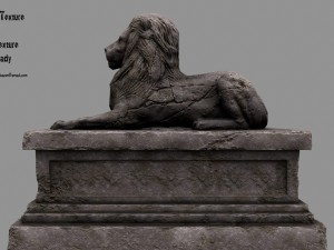 lion statue Modelo 3D