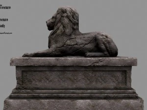 статуя лева 3D Модель