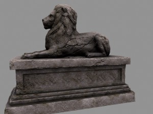lion statue 3D Model
