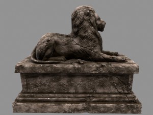 lion statue Model 3D