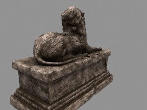 lion statue Model 3D