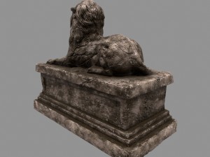 lion statue Model 3D
