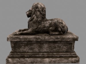 lion statue Model 3D
