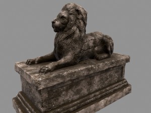 lion statue Model 3D