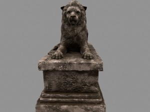 lion statue Model 3D