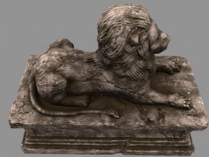 lion statue Model 3D