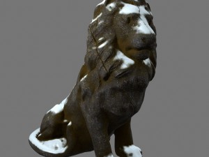 lion statue 3D 模型