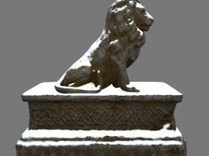lion statue 3D 模型