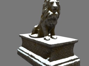 lion statue 3D 模型