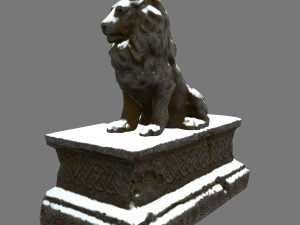 lion statue 3D 模型
