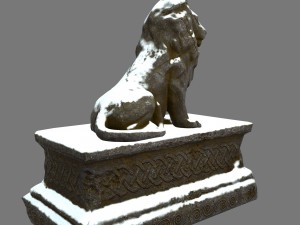 lion statue 3D 模型
