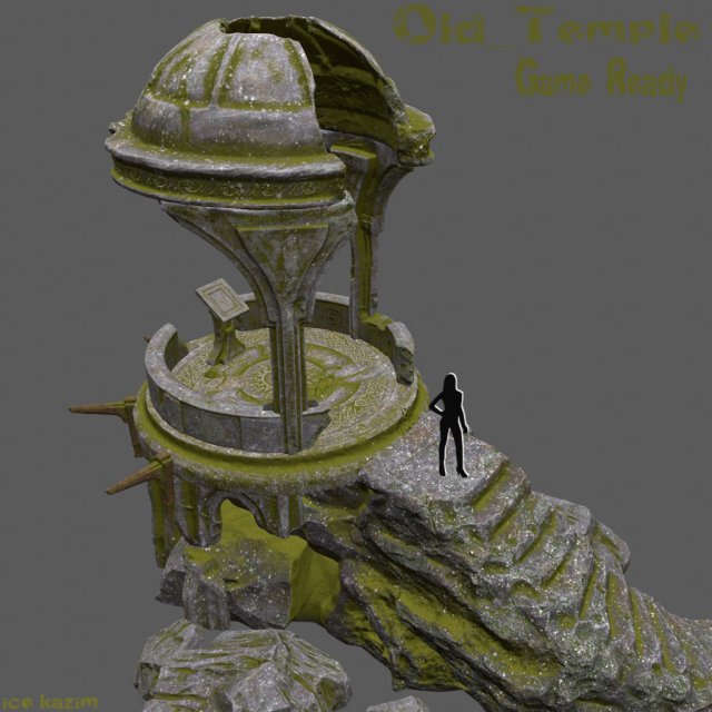 old temple 3D Model .c4d .max .obj .3ds .fbx .stl .blend 