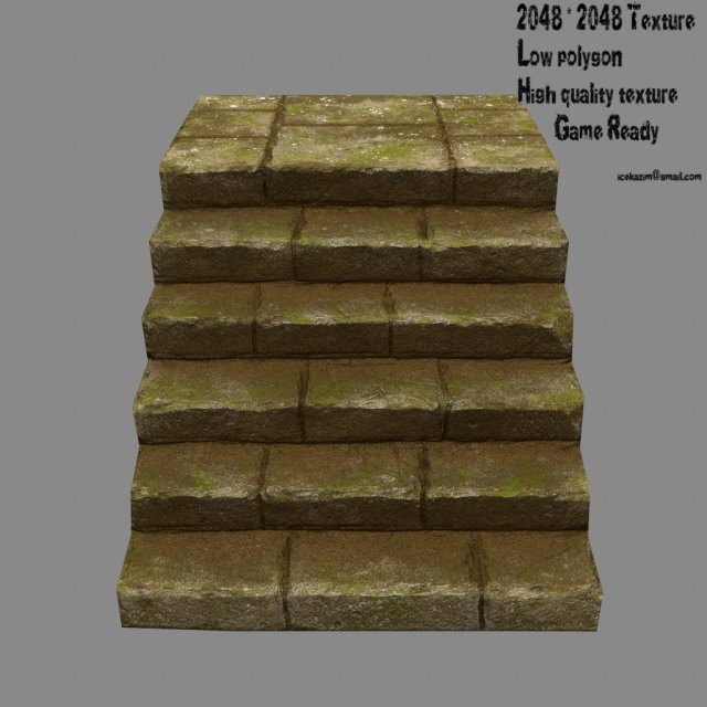 stairway 3D Модель .c4d .max .obj .3ds .fbx .stl .blend 