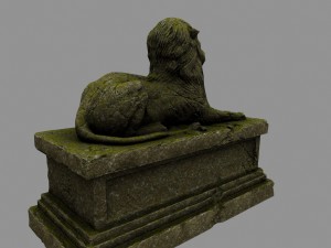 lion statue Model 3D
