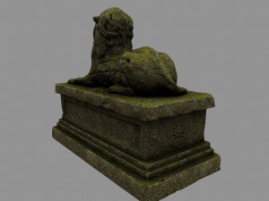 lion statue Model 3D
