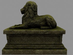 lion statue Model 3D
