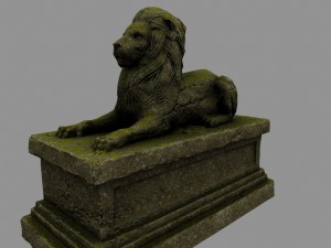 lion statue Model 3D