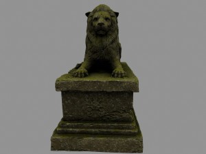 lion statue Model 3D
