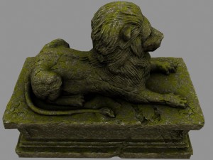 lion statue Model 3D