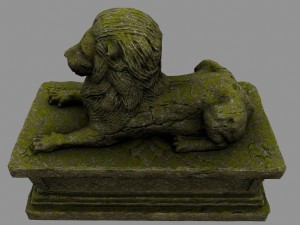 lion statue Model 3D