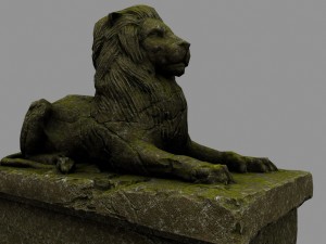 lion statue Model 3D