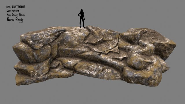 rock 01 3D 模型 .c4d .max .obj .3ds .fbx .stl .blend 