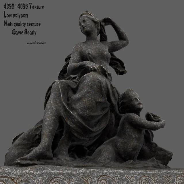 statue 3D Model .c4d .max .obj .3ds .fbx .stl .blend 