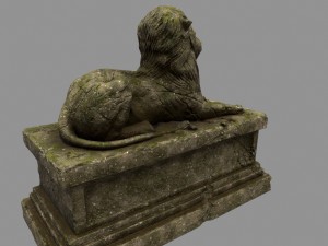 lion staue Modelo 3D