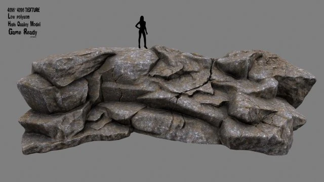 rock 3D Model .c4d .max .obj .3ds .fbx .stl .blend 