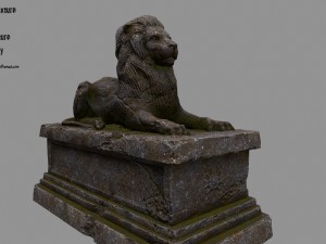lion statue Modelo 3D