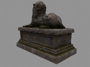 lion statue Modelo 3D