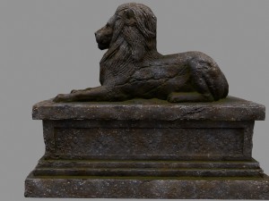 lion statue Modelo 3D