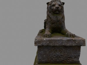 lion statue Modelo 3D