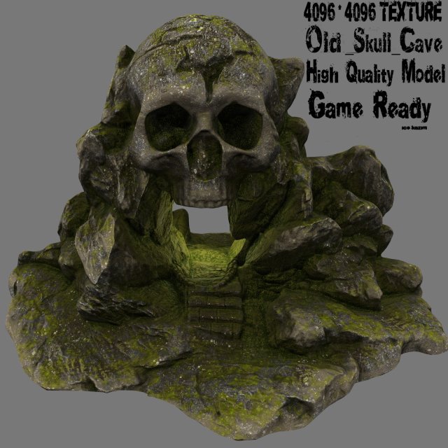 skull cave 01 3Dモデル .c4d .max .obj .3ds .fbx .stl .blend 