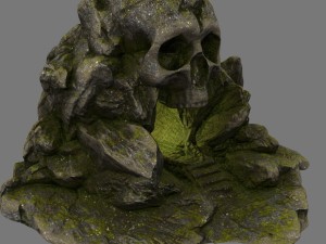 skull cave 01 3Dモデル