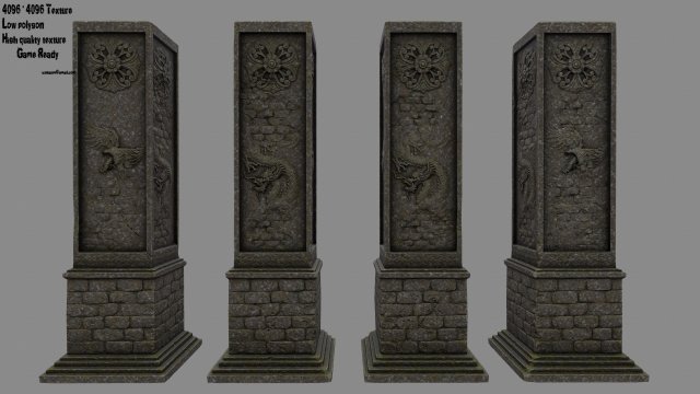 pillar 3D-Modell .c4d .max .obj .3ds .fbx .stl .blend 
