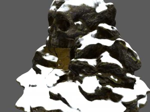skull cave 02 3D Model