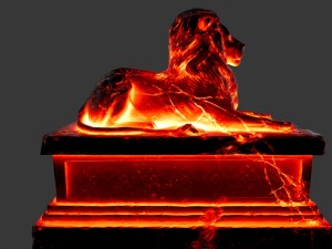 lion staue 01 Modelo 3D