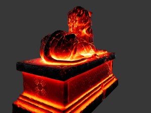 lion staue 01 Modelo 3D