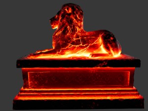 lion staue 01 Modelo 3D