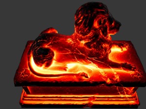 lion staue 01 Modelo 3D