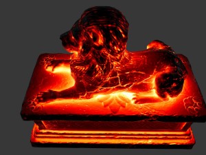 lion staue 01 Modelo 3D