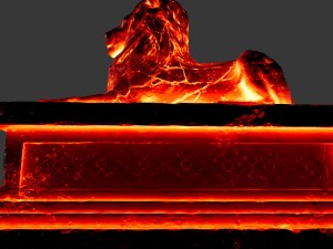 lion staue 01 Modelo 3D