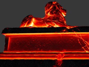 lion staue 01 Modelo 3D